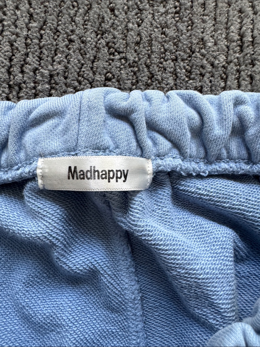 Madhappy Light Blue Kids Sweatpants with Multicolor Side Letters - Picture 4 of 5